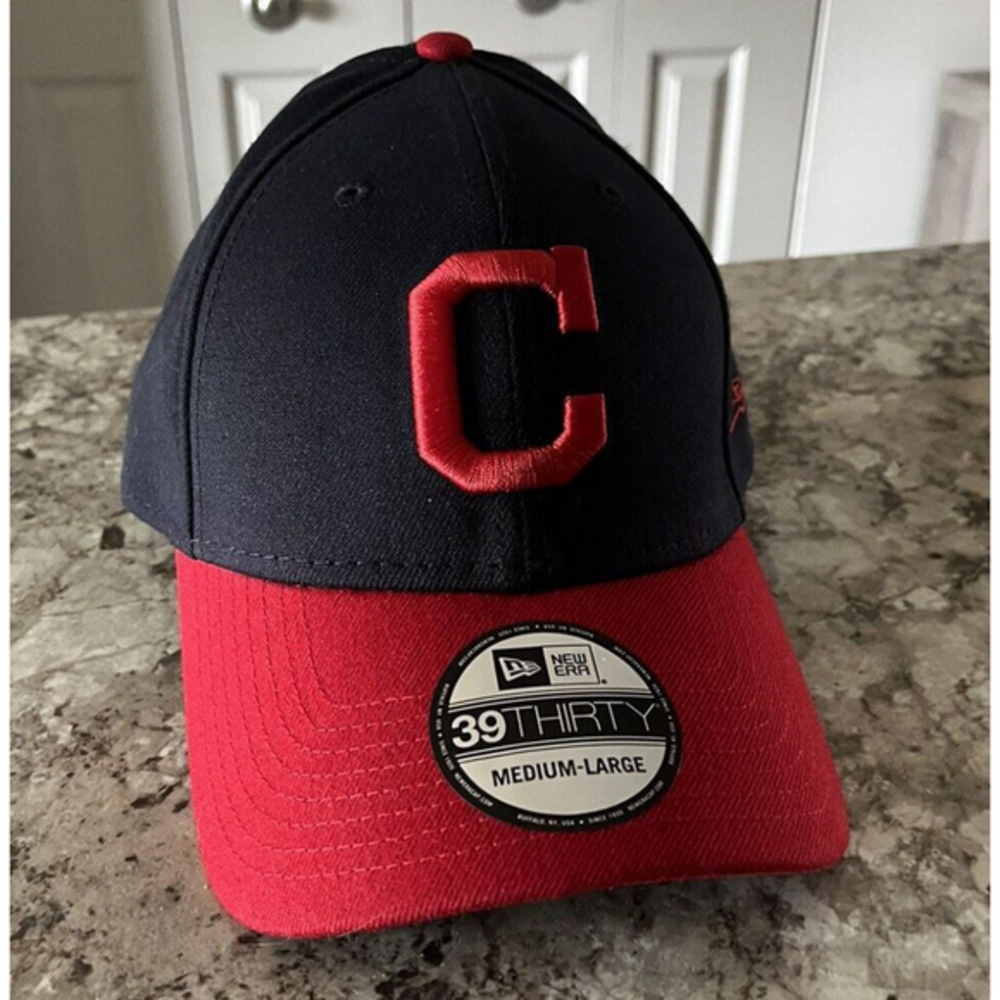 Cleveland Indians Guardians New Era 39THIRTY FlexFit Hat Cap Sz Medium-Large NWT